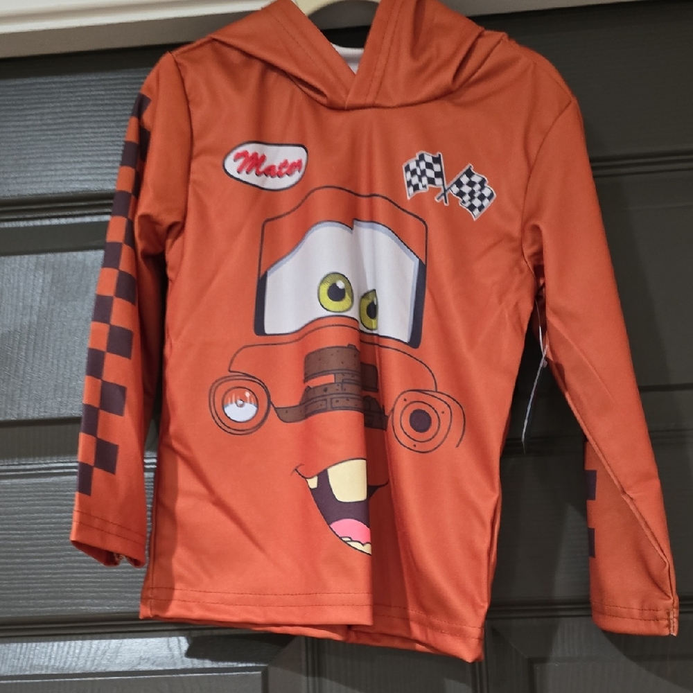 Kids' Orange Racing Hoodie CARS.NWT. long Sleeve.